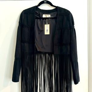NEW WITH TAGS. RAMY BROOK SUEDE FRINGE JACKET. SIZE XS